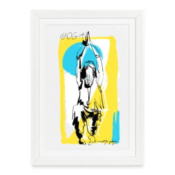 Yoga - Affiche encadrée (27 × 37 cm) - blanc - Devant
