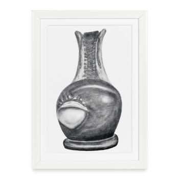 Vieux Shuh avec trou - Affiche encadrée (27 × 37 cm) - blanc - Devant