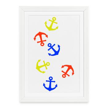 Anchor Colorful - Framed poster (27 × 37 cm) - white - Front
