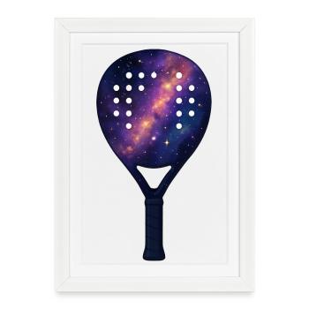 Raquette de Padel - Padeliste - Affiche encadrée (27 × 37 cm) - blanc - Devant