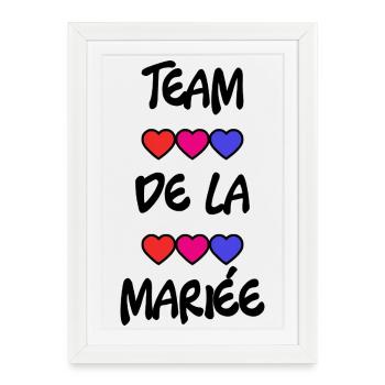 MARIEE. FUTURE MARIEE. EVJF. TEAM. TEAM MARIEE - Affiche encadrée (27 × 37 cm) - blanc - Devant