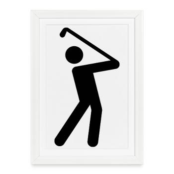 golfe - Affiche encadrée (27 × 37 cm) - blanc - Devant