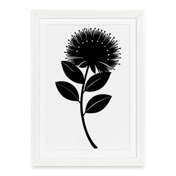 Pohutukawa Flower - Framed poster (27 × 37 cm) - white - Front