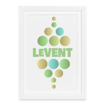 Pastell Dotenpyramide LEVENT - Gerahmtes Poster (27 × 37 cm) - Weiß - Vorne