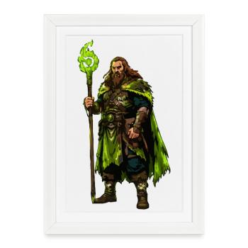 Viking Warrior - Framed poster (27 × 37 cm) - white - Front