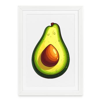 Avocado - Framed poster (27 × 37 cm) - white - Front