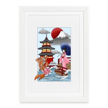 Japan - Framed poster (27 × 37 cm) - white - Front