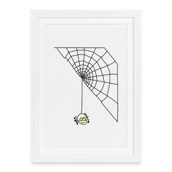 araignée - Affiche encadrée (27 × 37 cm) - blanc - Devant