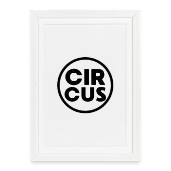 Circus Round Emblem - Framed poster (27 × 37 cm) - white - Front