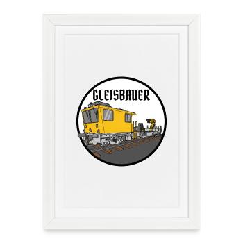 GAF Track Work Vehicle Track Builder - Framed poster (27 × 37 cm) - white - Front