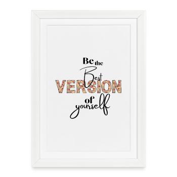 Version Florale Typo - Framed poster (27 × 37 cm) - white - Front