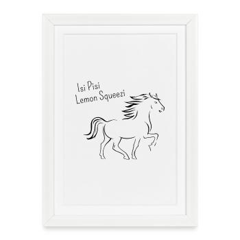 Isi Pisi Lemon Squeeze par Maison Bichon - Affiche encadrée (27 × 37 cm) - blanc - Devant