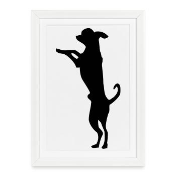 chihuahua jeu 1c - Affiche encadrée (27 × 37 cm) - blanc - Devant