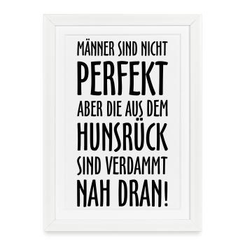 Die Männer aus dem Hunsrück - Gerahmtes Poster (27 × 37 cm) - Weiß - Vorne