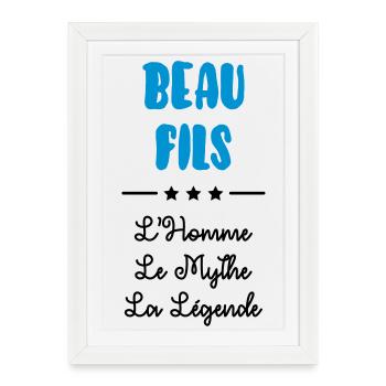 belle-fille / beau-fils / beau fils / belle fille - Affiche encadrée (27 × 37 cm) - blanc - Devant