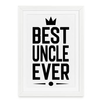 Meilleur oncle jamais - Affiche encadrée (27 × 37 cm) - blanc - Devant