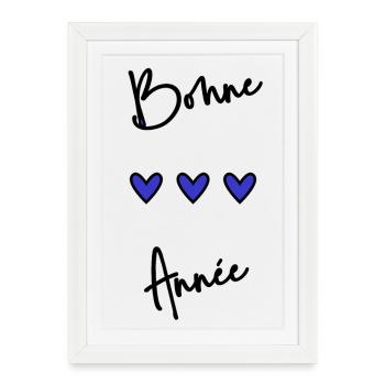 BONNE ANNEE. SAINT SYLVESTRE. NOUVELLE ANNÉE - Affiche encadrée (27 × 37 cm) - blanc - Devant