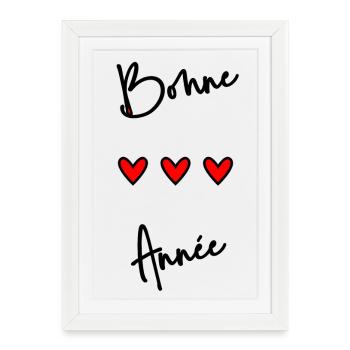 BONNE ANNEE. SAINT SYLVESTRE. NOUVELLE ANNÉE - Affiche encadrée (27 × 37 cm) - blanc - Devant