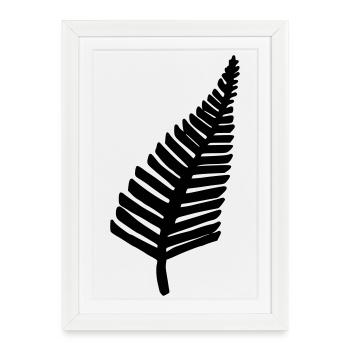 Fougère - Affiche encadrée (27 × 37 cm) - blanc - Devant