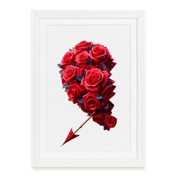 Left heart partner - Framed poster (27 × 37 cm) - white - Front
