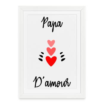 HAPPY FATHER'S DAY. DAD. FATHER'S DAY. FATHER - Framed poster (27 × 37 cm) - white - Front