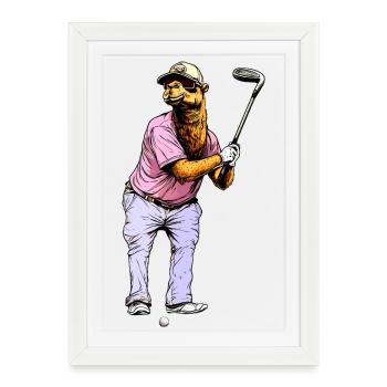 Camels Golf - Framed poster (27 × 37 cm) - white - Front