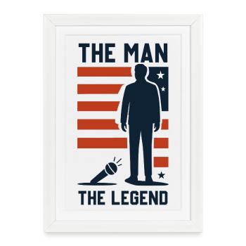 The Man – The Legend - Framed poster (27 × 37 cm) - white - Front