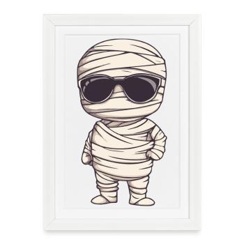Mummy Halloween - Framed poster (27 × 37 cm) - white - Front