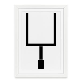 American football goal - Framed poster (27 × 37 cm) - white - Front