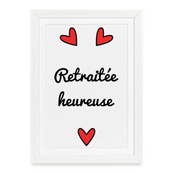 RETIRED. RETIREMENT. HAPPY RETIREMENT - Framed poster (27 × 37 cm) - white - Front
