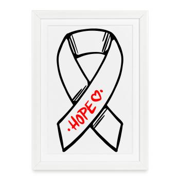 Loop Cancer Hope - Framed poster (27 × 37 cm) - white - Front