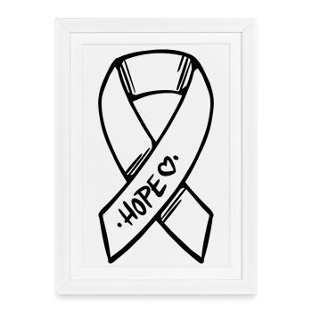 Loop Hope Cancer - Framed poster (27 × 37 cm) - white - Front