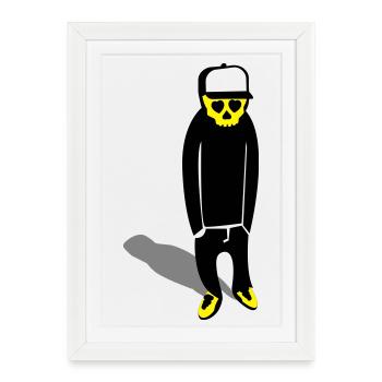 emo - Affiche encadrée (27 × 37 cm) - blanc - Devant