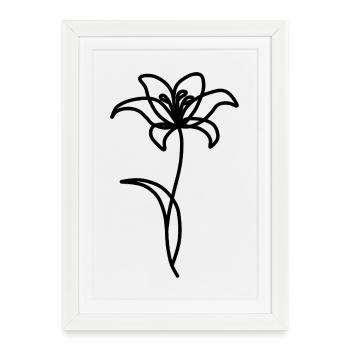 Minimalist Lily - Framed poster (27 × 37 cm) - white - Front