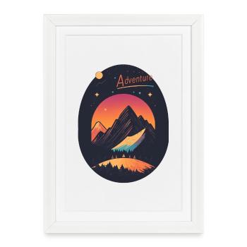 Aventure - Affiche encadrée (27 × 37 cm) - blanc - Devant
