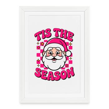 Mar La saison Noël au néon - Affiche encadrée (27 × 37 cm) - blanc - Devant