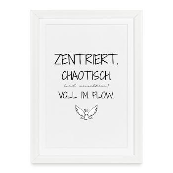 Design affirmatif – l’ironie rencontre la vie quotidienne - Affiche encadrée (27 × 37 cm) - blanc - Devant