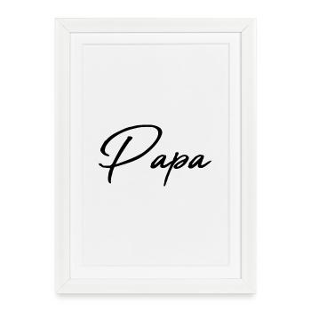 DAD. FATHER'S DAY. HAPPY FATHER'S DAY. HAPPY BIRTHDAY. - Framed poster (27 × 37 cm) - white - Front