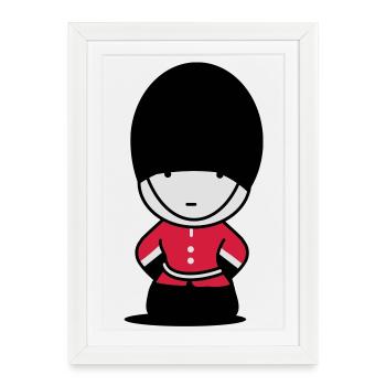 A Royal Guard in London - Framed poster (27 × 37 cm) - white - Front
