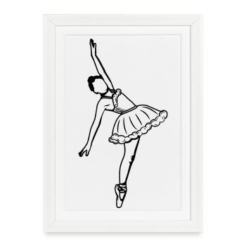 Ballet Girl - Framed poster (27 × 37 cm) - white - Front