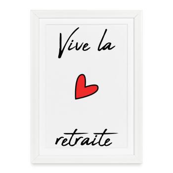 RETIREMENT. RETIREMENT. RETIRED. HAPPY RETIREMENT - Framed poster (27 × 37 cm) - white - Front