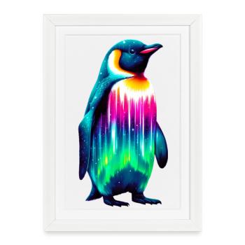 Pingouin - Affiche encadrée (27 × 37 cm) - blanc - Devant