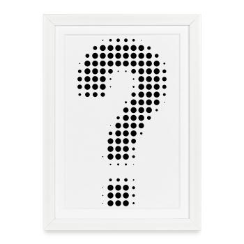 Optique pixel point d’interrogation - Affiche encadrée (27 × 37 cm) - blanc - Devant