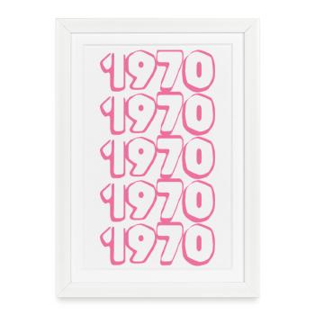 1970 - Framed poster (27 × 37 cm) - white - Front