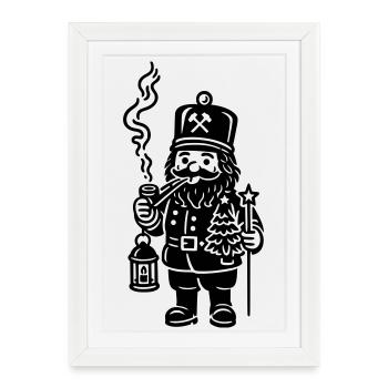 Miner smoker - Framed poster (27 × 37 cm) - white - Front