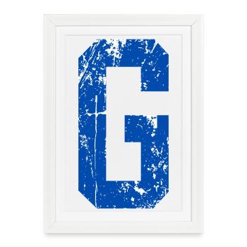 Letter c retro sport - Framed poster (27 × 37 cm) - white - Front
