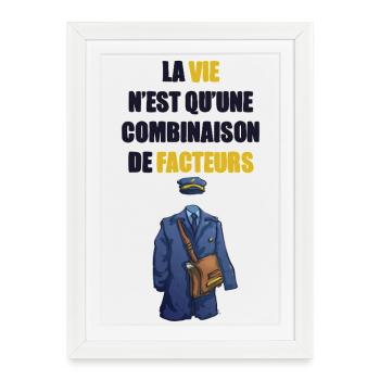 Life is just a combination of factors - Framed poster (27 × 37 cm) - white - Front