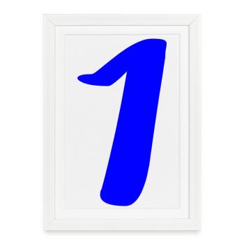1. 1 AN. 1er ANNIVERSAIRE. ANNIVERSAIRE 1 AN - Affiche encadrée (27 × 37 cm) - blanc - Devant