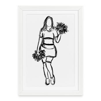 cheerleader - Affiche encadrée (27 × 37 cm) - blanc - Devant