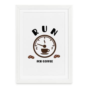 Conception du cadran du pointeur café - Affiche encadrée (27 × 37 cm) - blanc - Devant